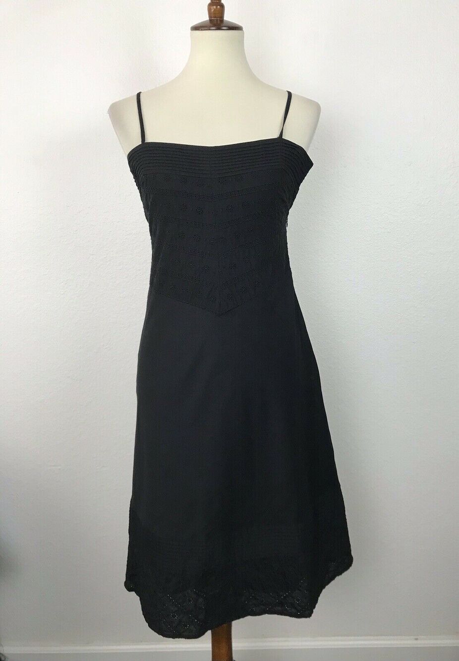 J. Crew Petite Pleated Embroidered A-Line Tank Sun Dress FLAW